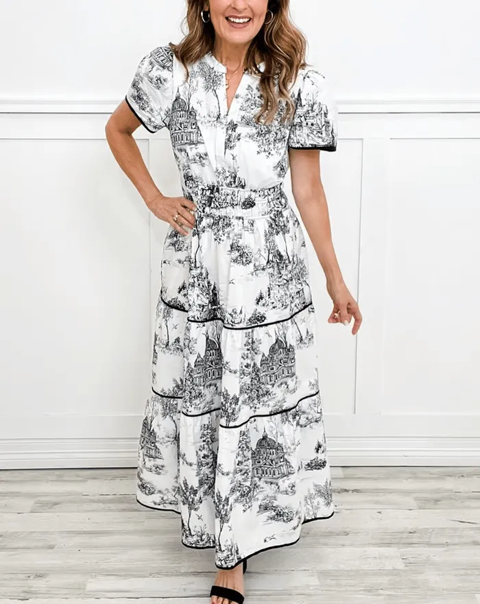 Isadora -  Classic Charm Maxi Dress