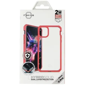 ITSKINS Hybrid Solid Case for Apple iPhone 11 Pro - Plain Coral / Transparent