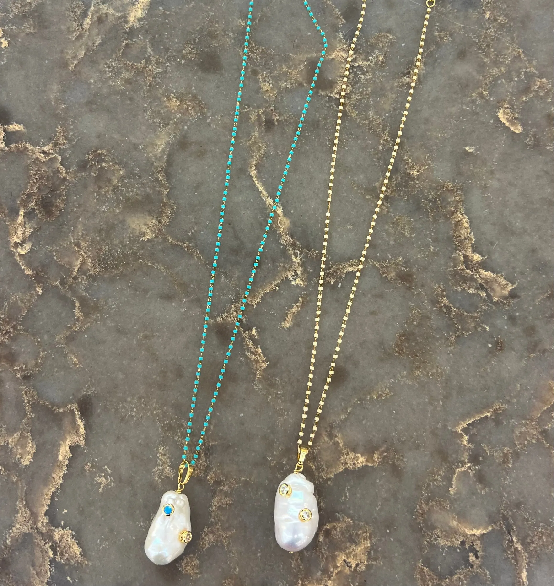 Ivory Beaded Freshwater Pearl Necklace