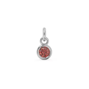 January Birthstone Charm | Sterling Silver