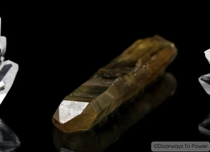 John of God Citrine Quartz Crystal Healing Wand w/ Record Keepers
