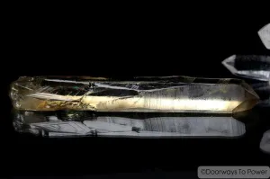 John of God Citrine Quartz Crystal Healing Wand w/ Record Keepers
