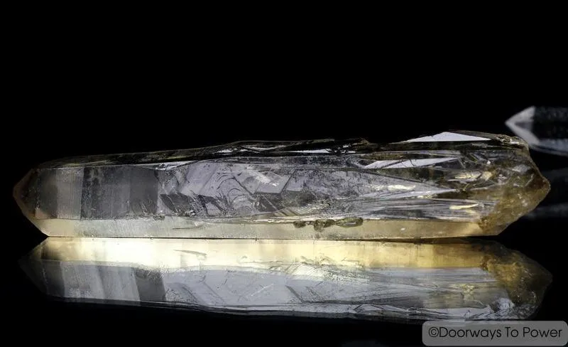 John of God Citrine Quartz Crystal Healing Wand w/ Record Keepers
