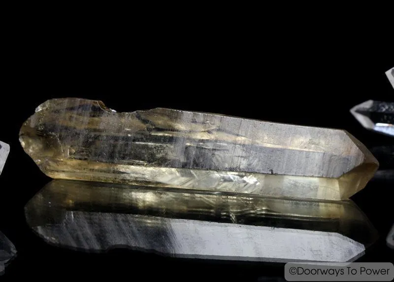 John of God Citrine Quartz Crystal Healing Wand w/ Record Keepers