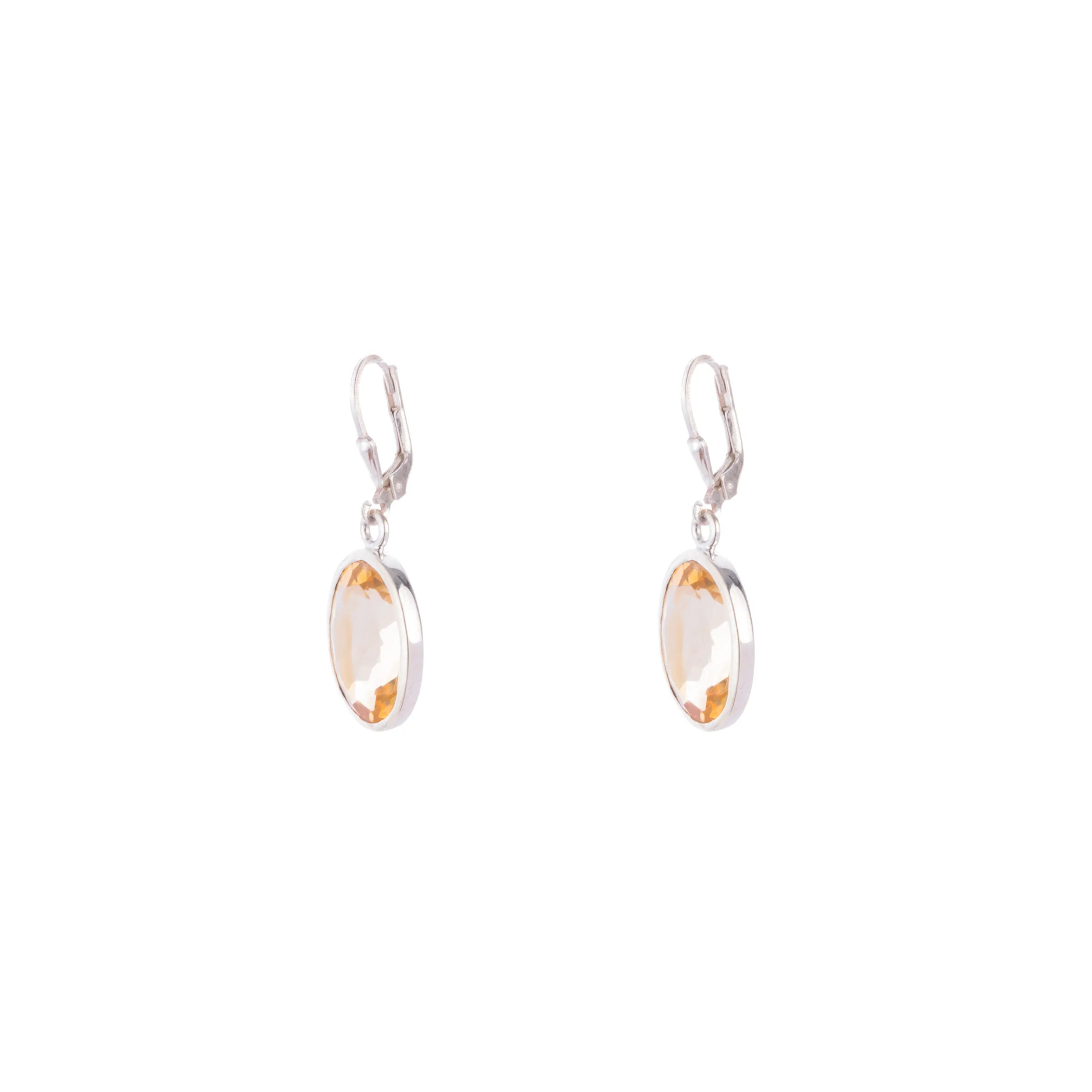 Joyce Citrine Earrings, Sterling Silver
