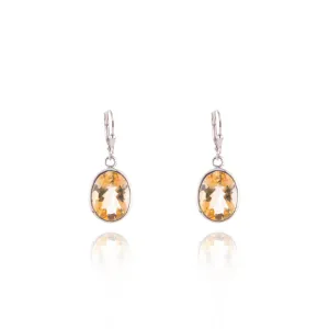 Joyce Citrine Earrings, Sterling Silver