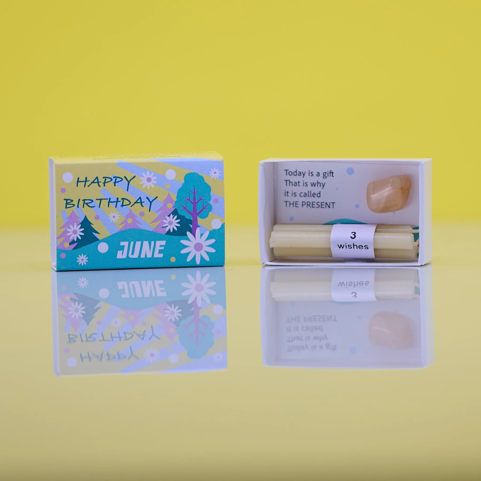 June Moonstone Mindful Birthstone Gift In A Matchbox