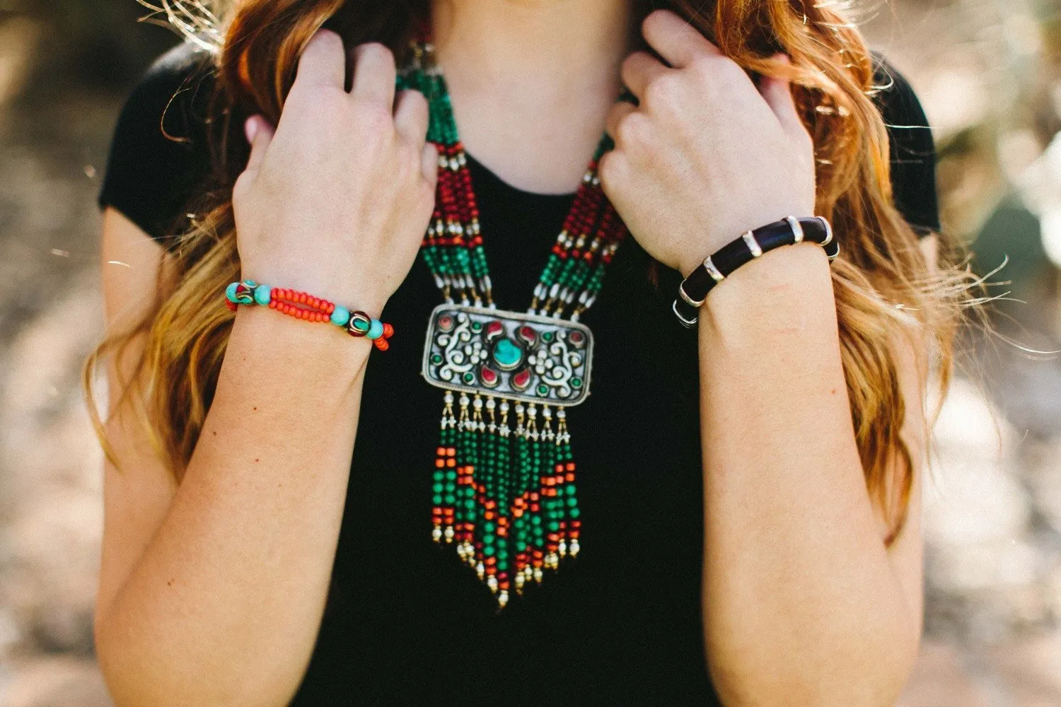 Karma Bracelet with Tibetan Beads