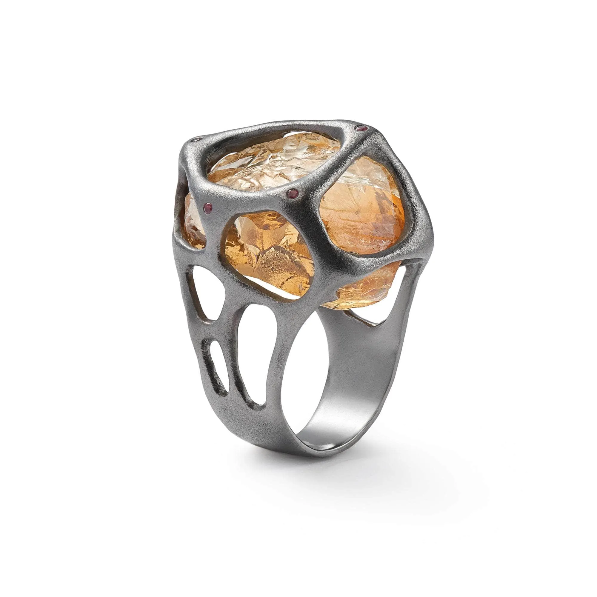 Ketrec Citrine and Sapphire Ring