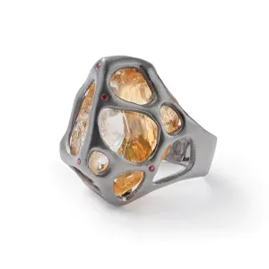 Ketrec Citrine and Sapphire Ring
