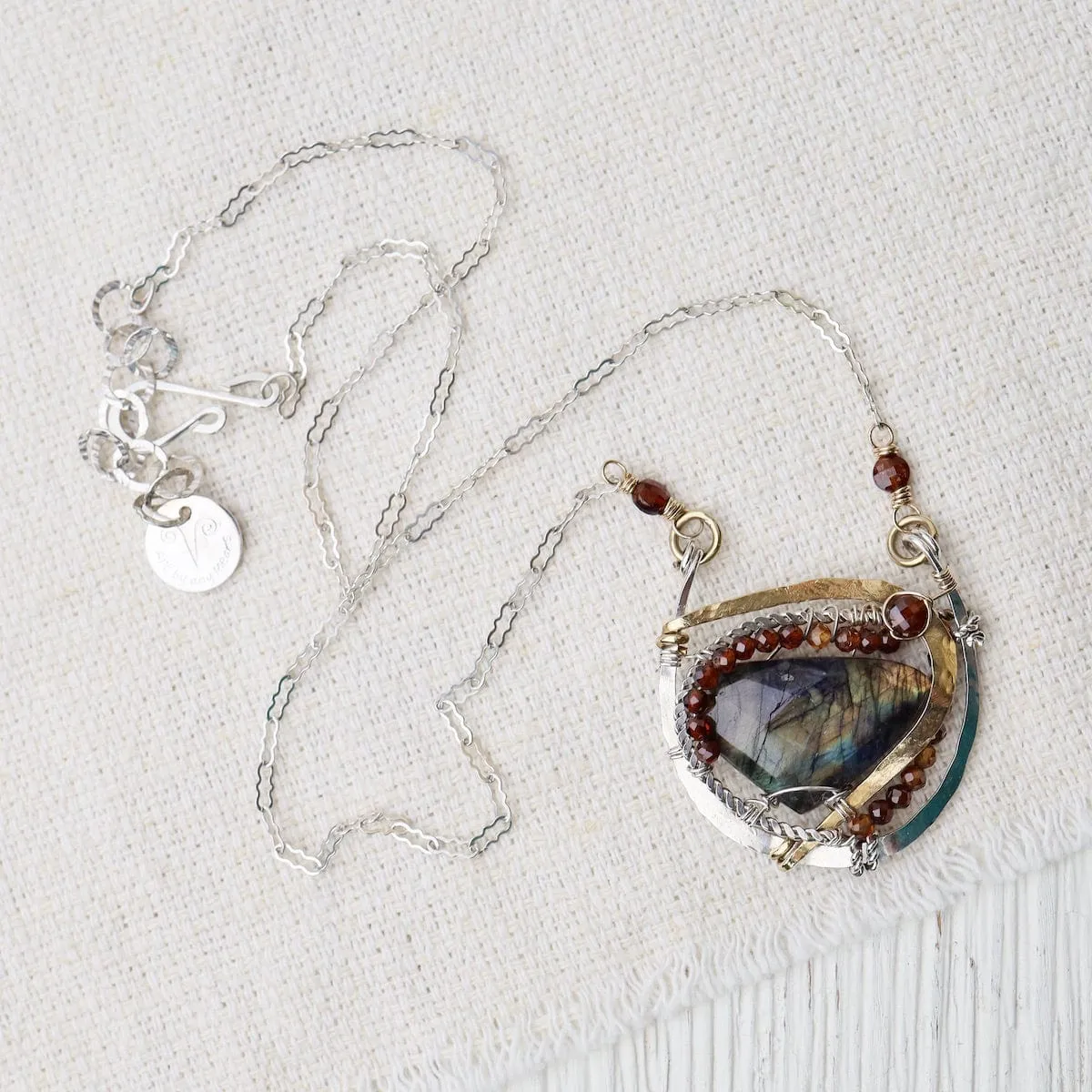 Labradorite Hessonite Necklace