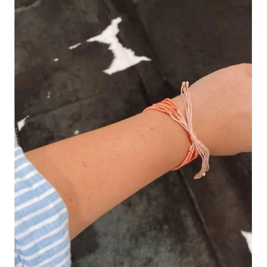 Layered Coral Bead Bracelet #lbb