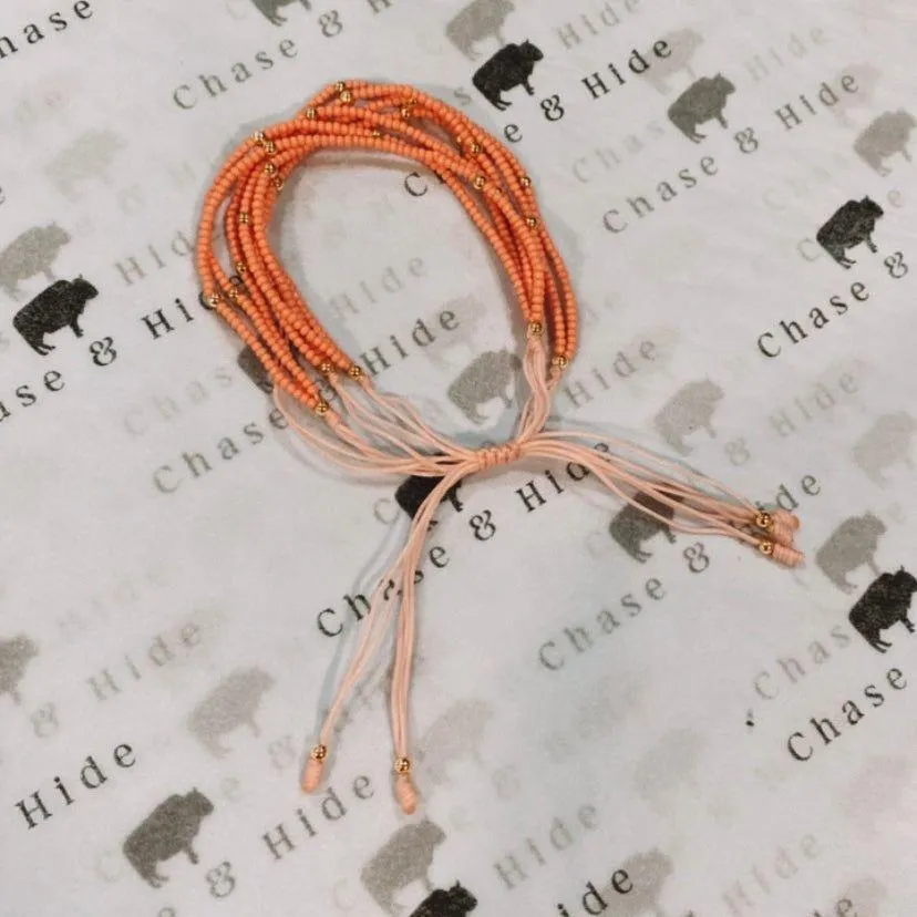 Layered Coral Bead Bracelet #lbb