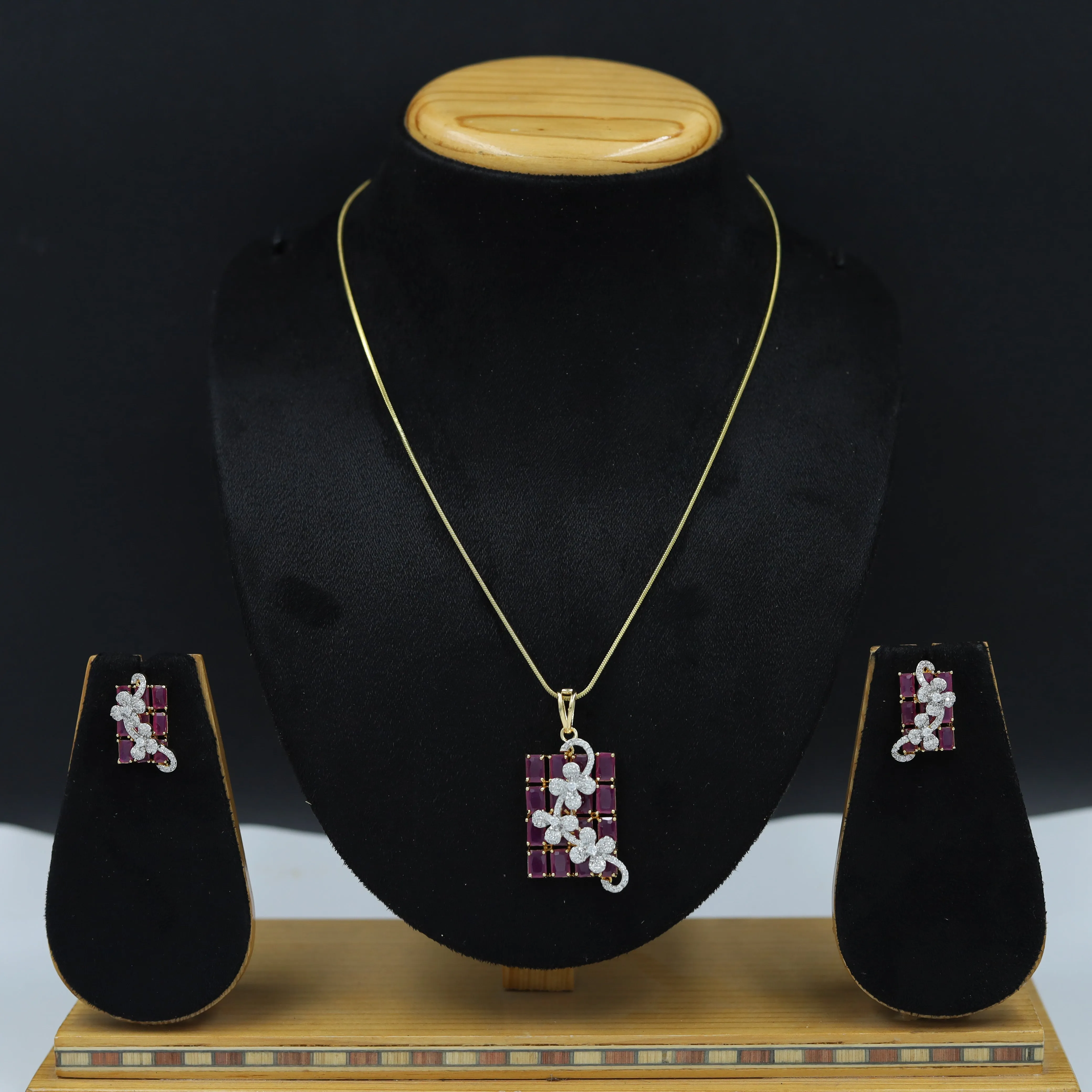 Light Zircon/AD Pendant Set 11648-08
