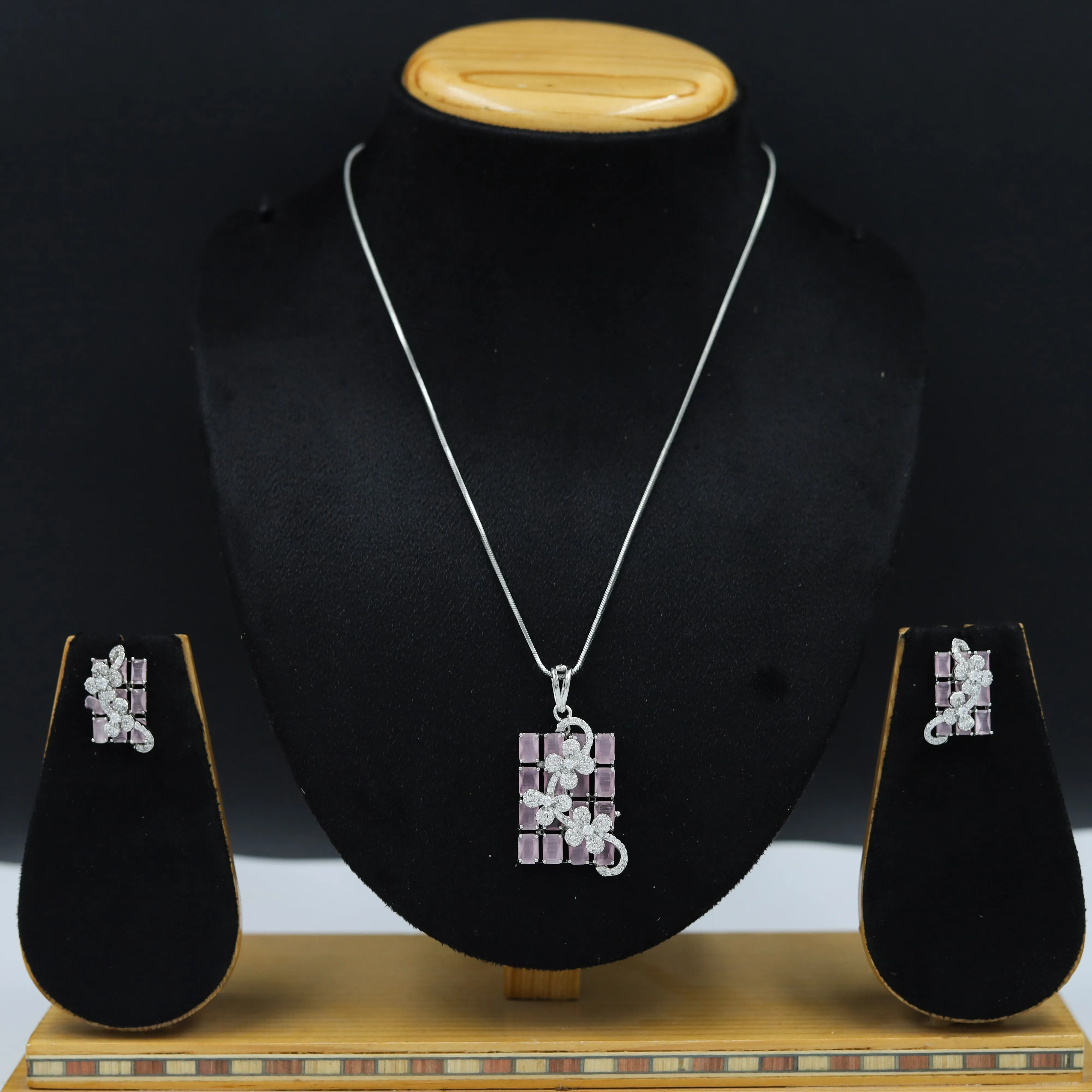 Light Zircon/AD Pendant Set 11648-08