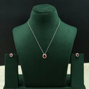 Light Zircon/AD Pendant Set 12873-31