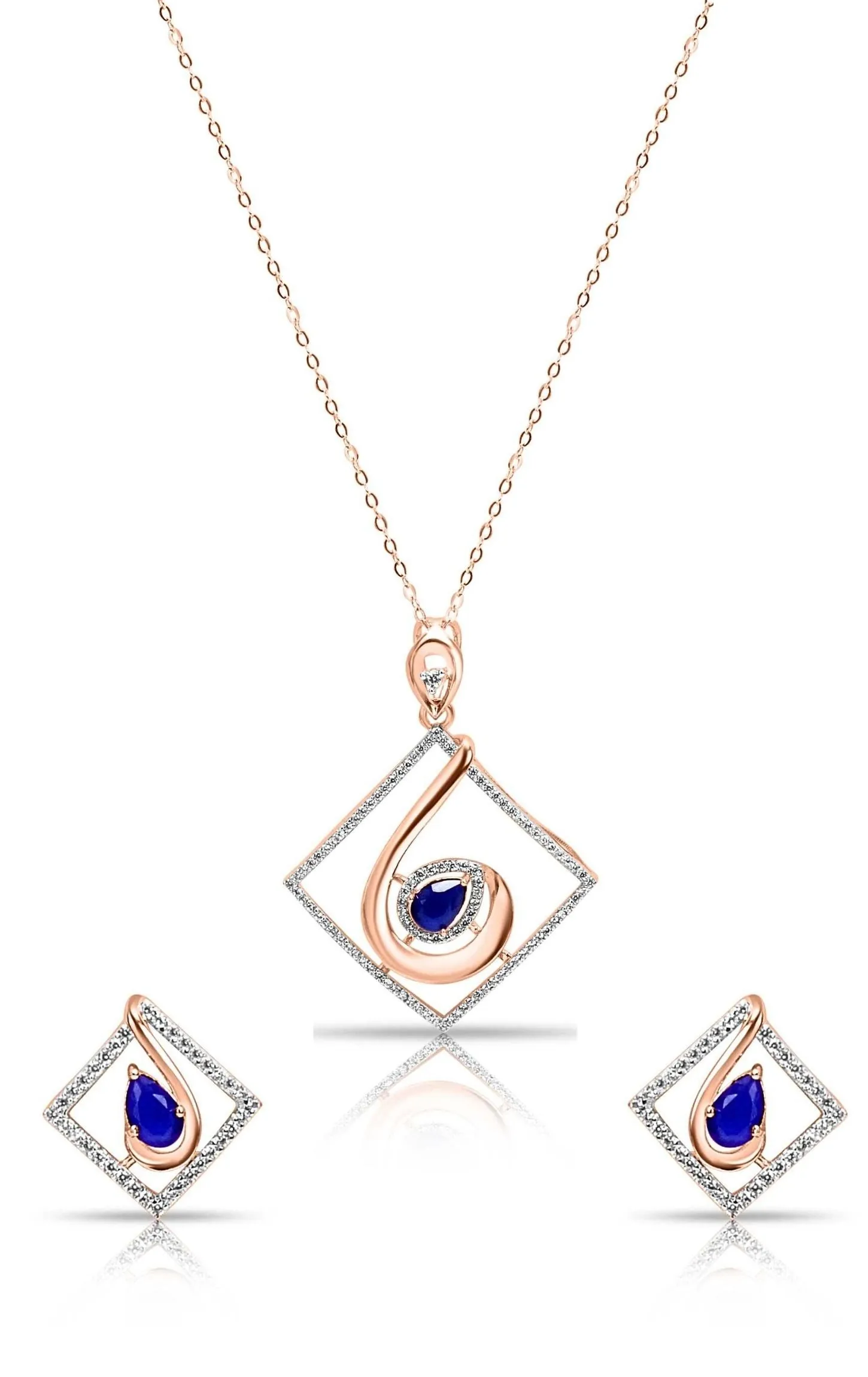 Majestic Ball In a Wave Pendant Set Silver