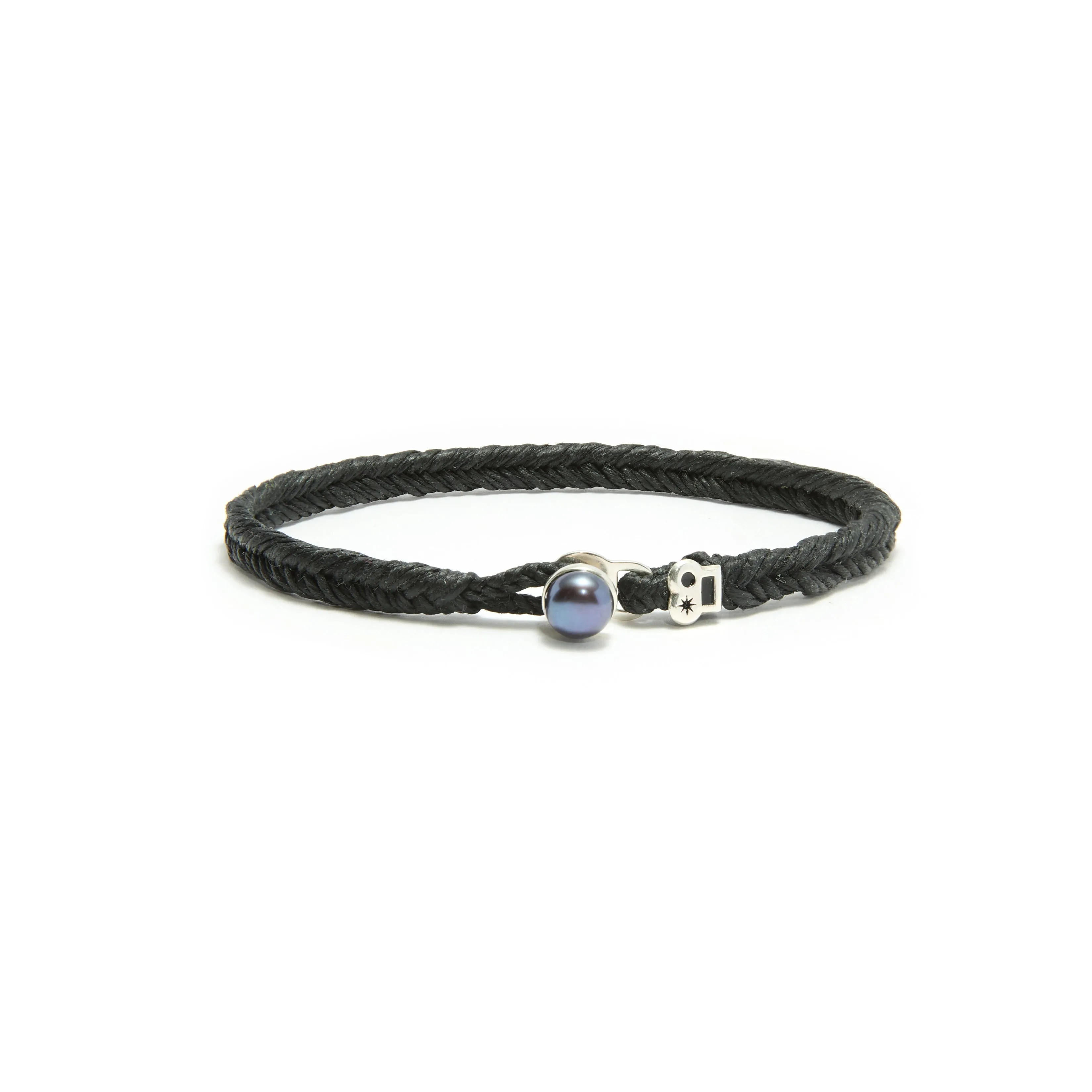 Max Icon Fishtail Button Bracelet in Ebony