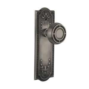 Meadows Long Plate with Mission Knob in Antique Pewter