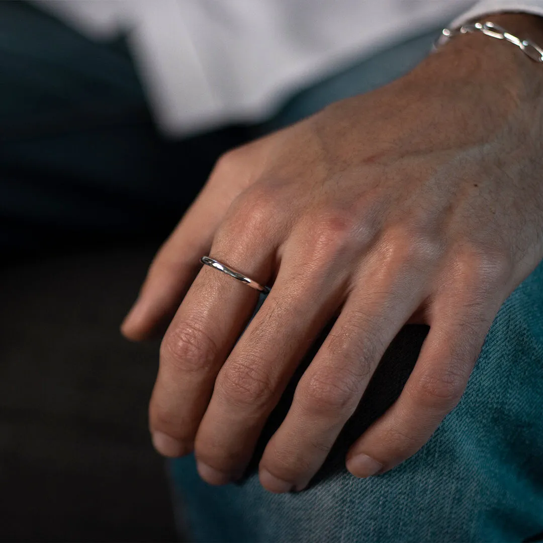 Men's Hammered Rose Gold Ring