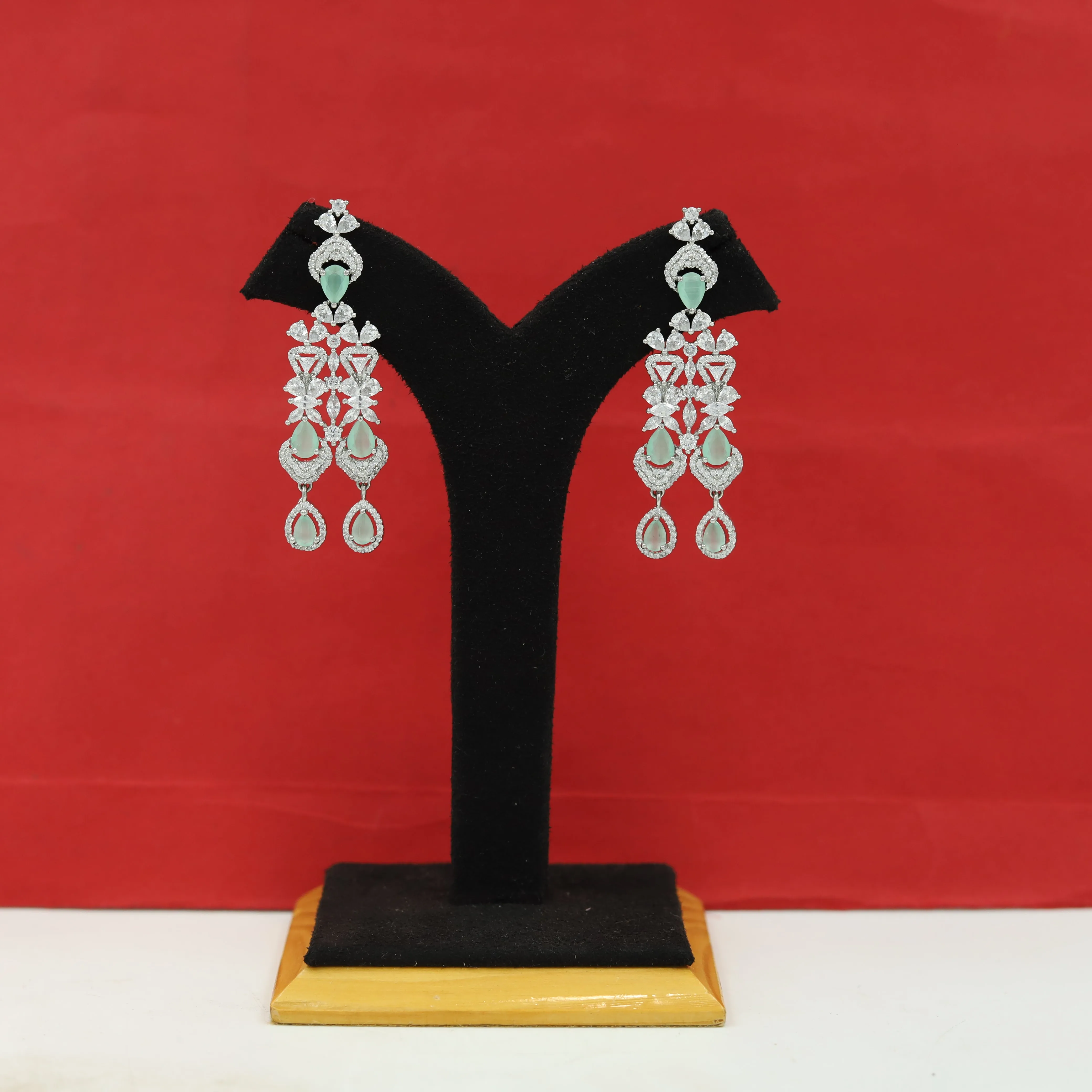 Mint Green Zircon/AD Choker Set  16622-3769