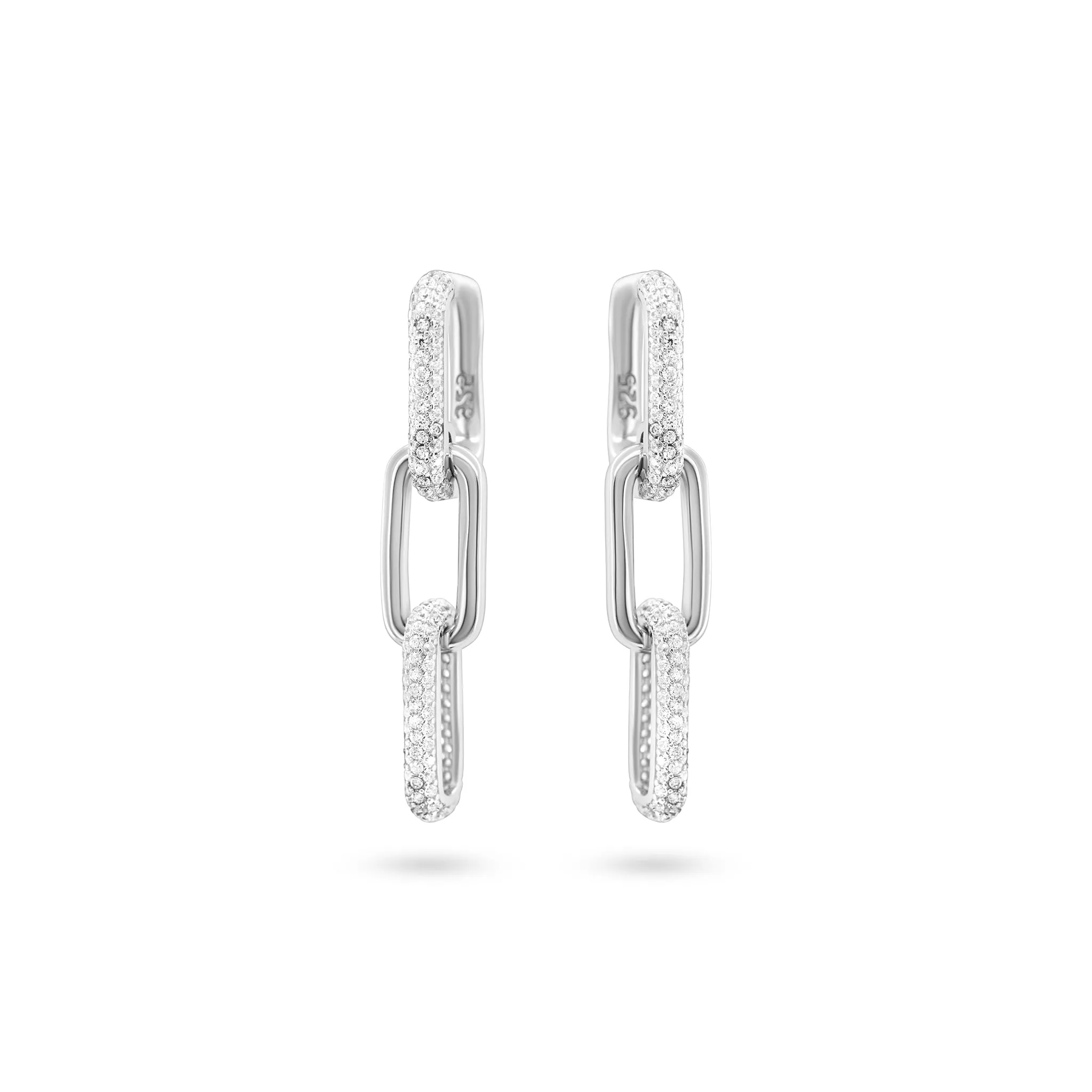 Modern Sparkle Drop Earrings