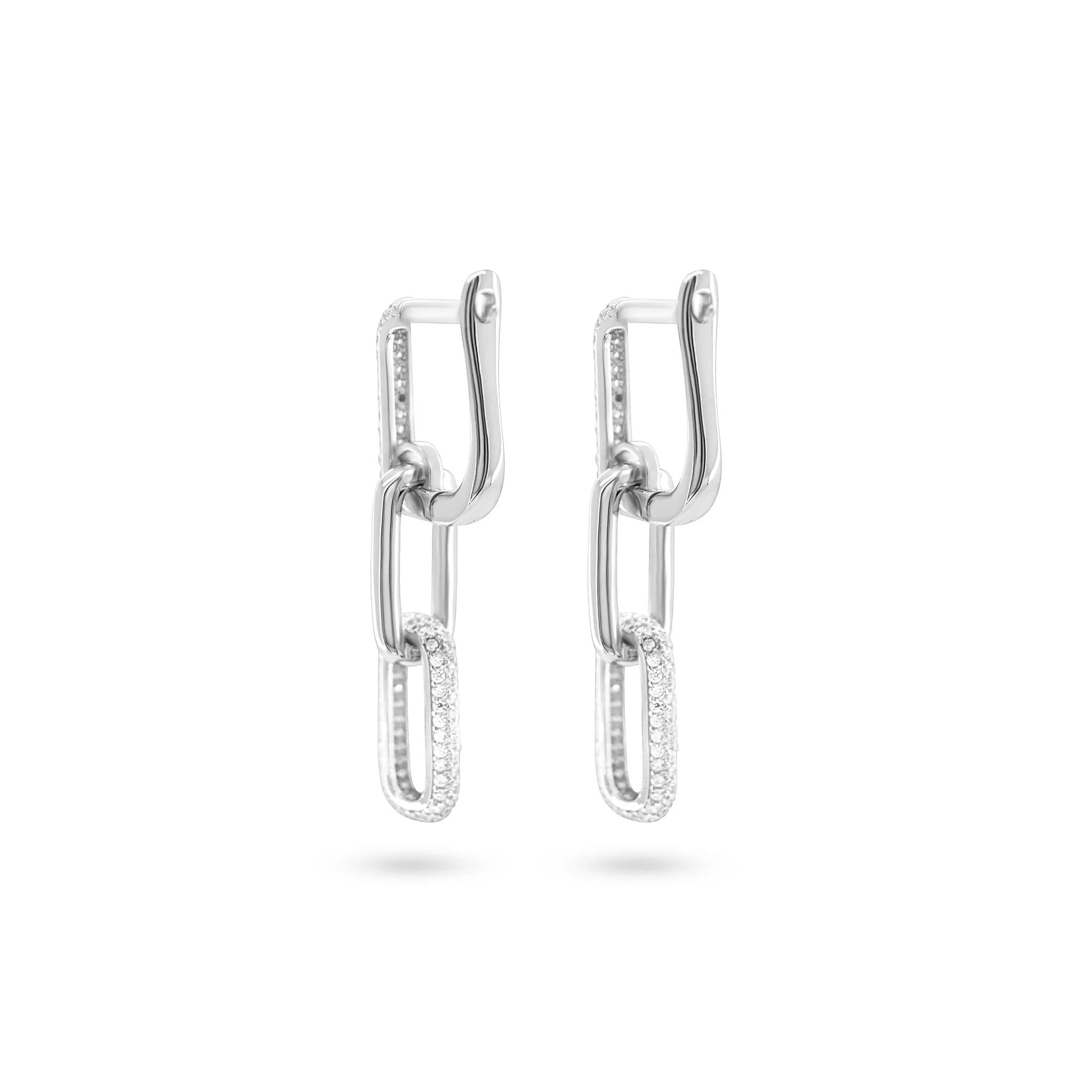 Modern Sparkle Drop Earrings