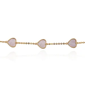Mother-of-Pearl Cut-in Hearts Bracelet