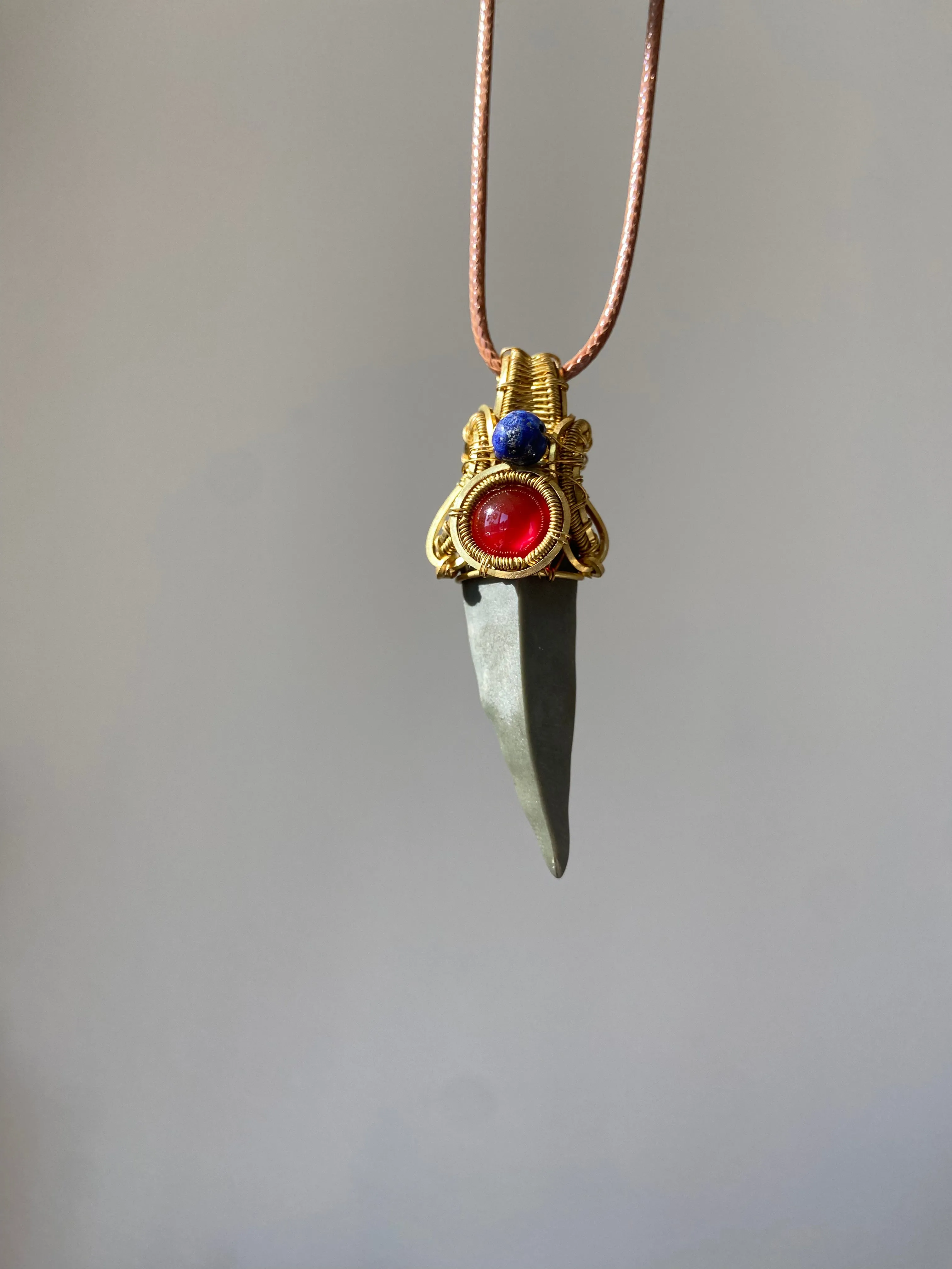 Mudstone| Wire wrapped Jewelry| Pendant| Brass Copper| Boho| Healing| Garnet| Kyanite| Necklace