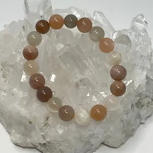 Multi-Color Moonstone 10mm Round Bracelet