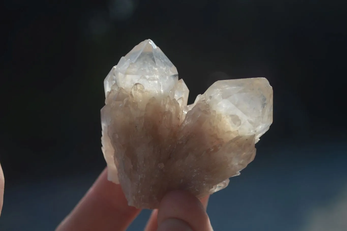 Natural Cascading White Phantom Smokey Quartz Crystals x 35 From Luena, Congo