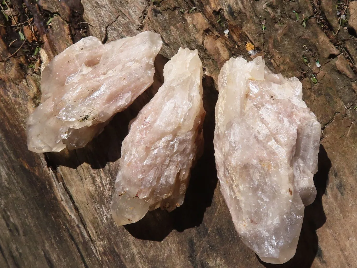 Natural Small Cascading White Phantom Smokey Quartz x 23 From Luena, Congo