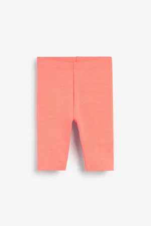 Next Fluro Coral Cropped Baby Girls Leggings