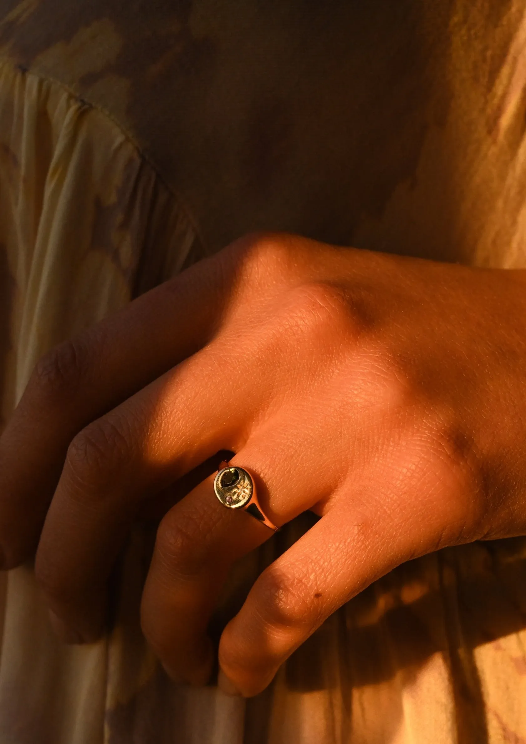Night Market Round Signet Ring