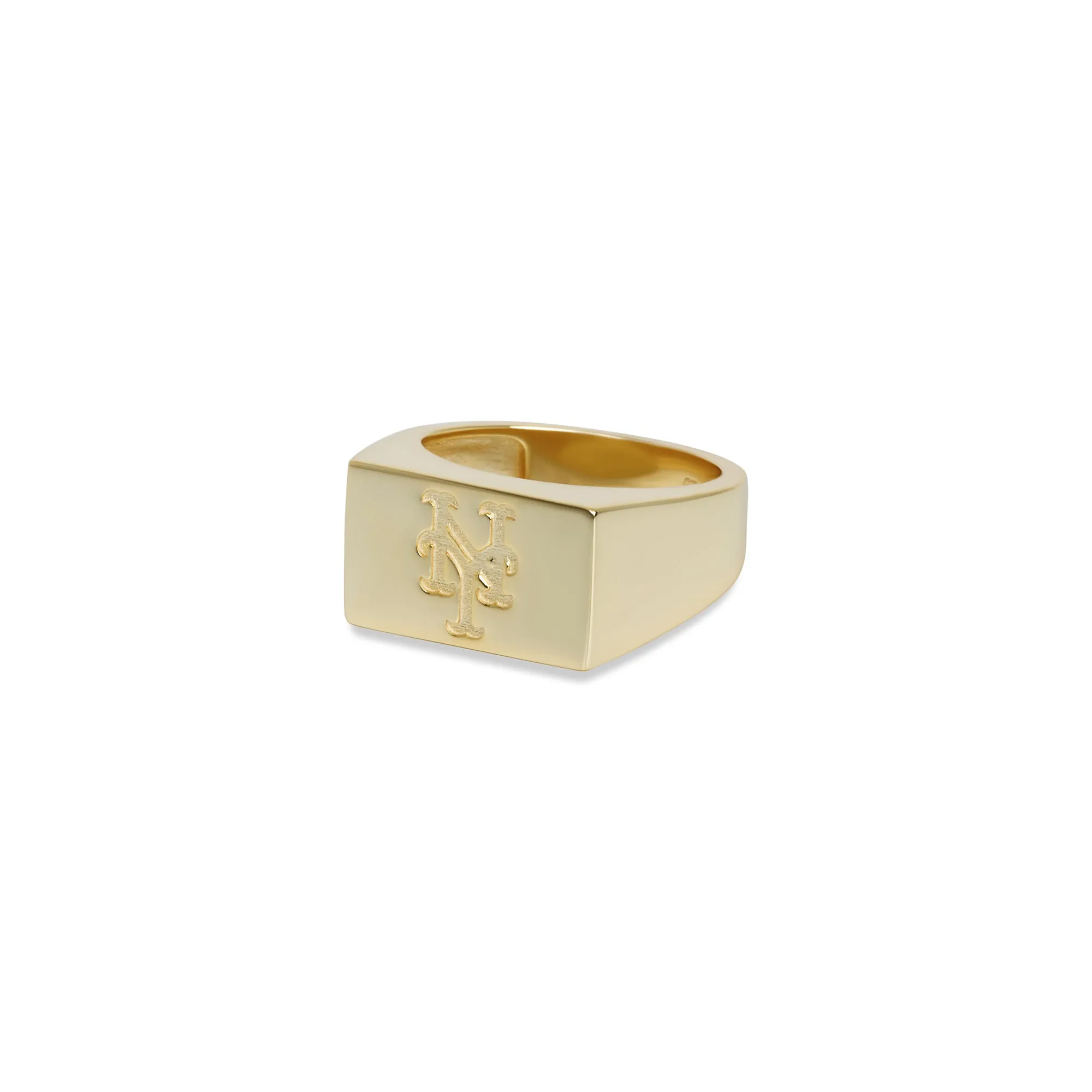 NY METS SQUARE SIGNET RING