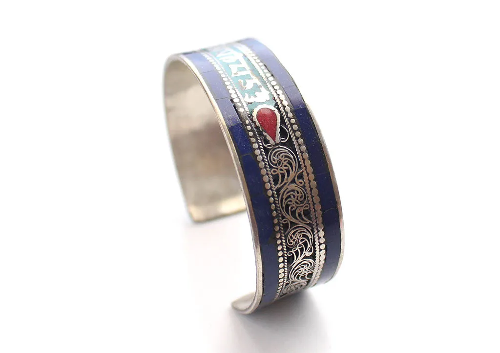 Om Mani Mantra Encarved Tibetan Wrist Bracelet