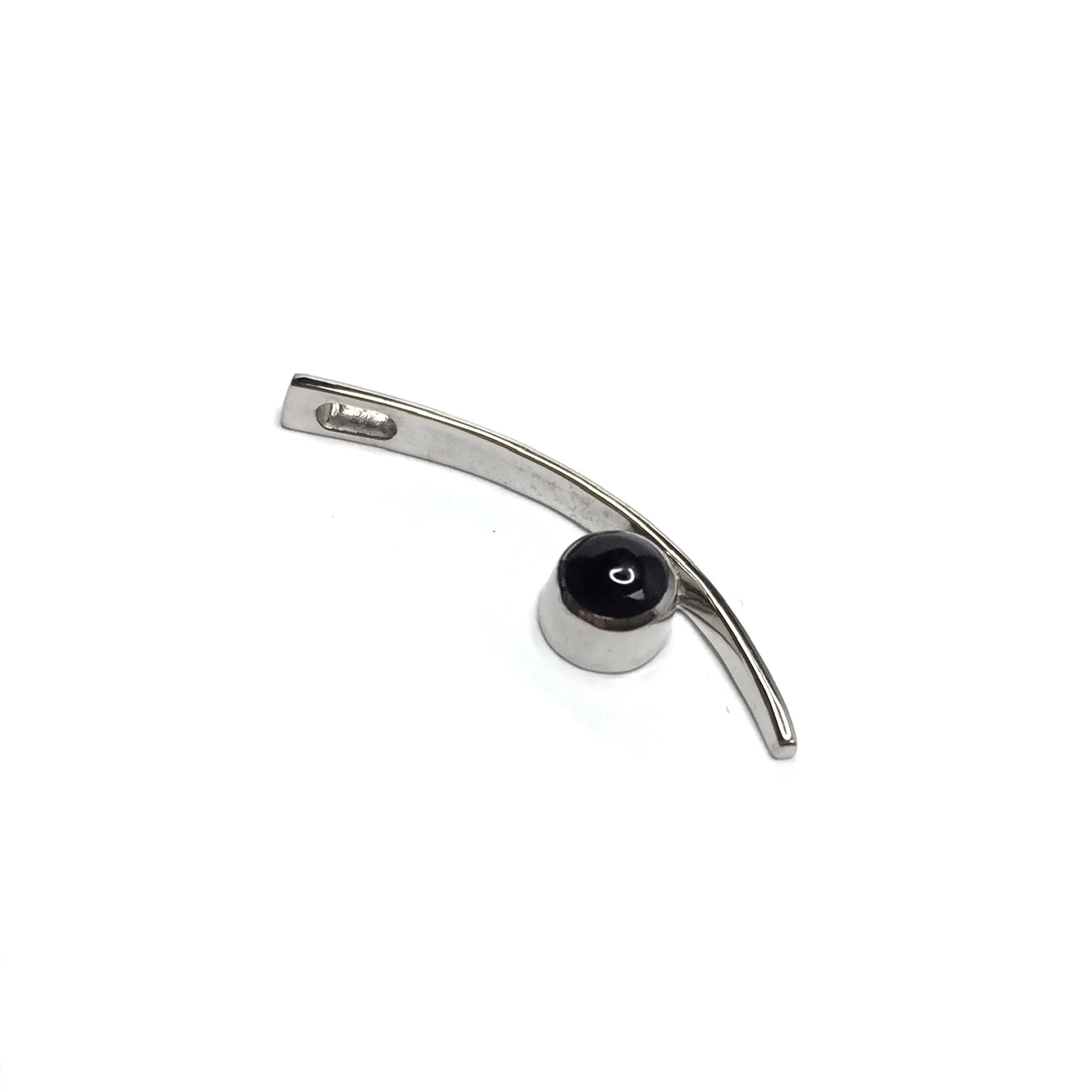Onyx Round Inlaid Curved Bar Pendant