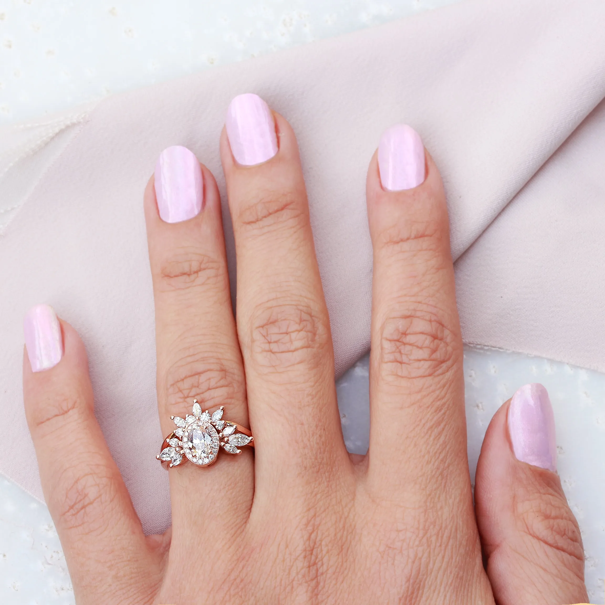 Oval Diamond 1.30ct Unique Engagement Ring, "Athena" & Athena's Crown ♥