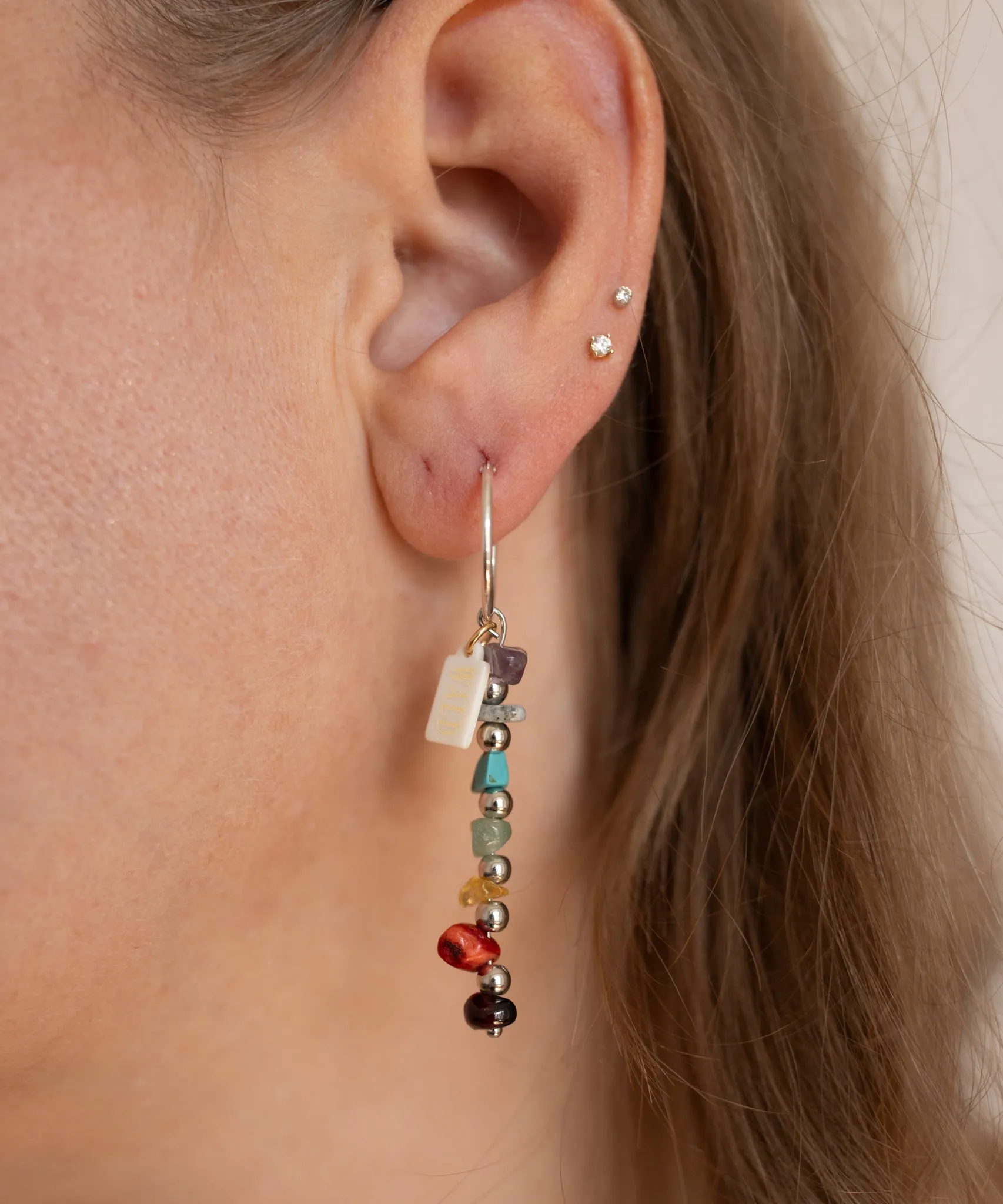 Over The Rainbow Gemstone Hoops