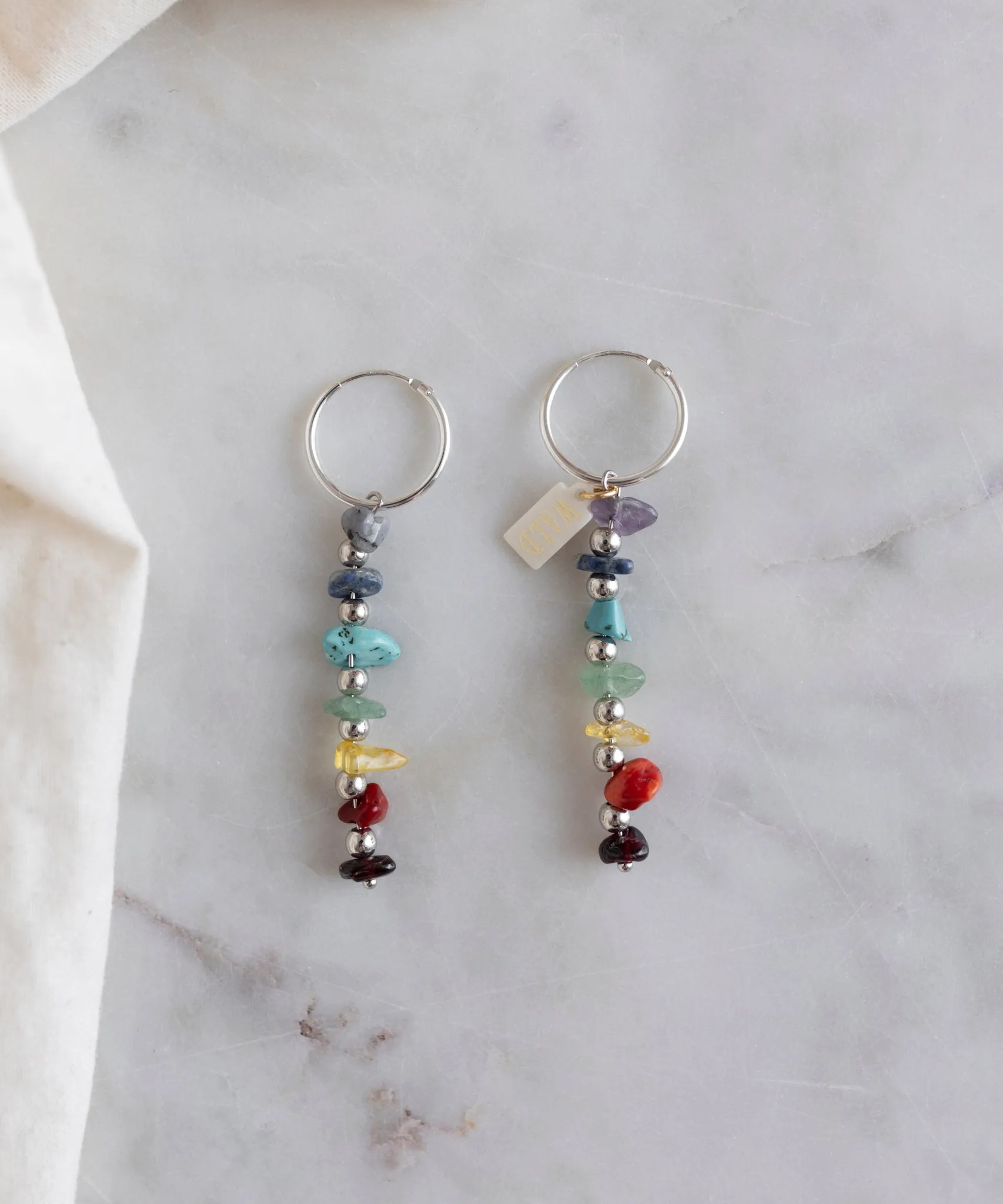 Over The Rainbow Gemstone Hoops