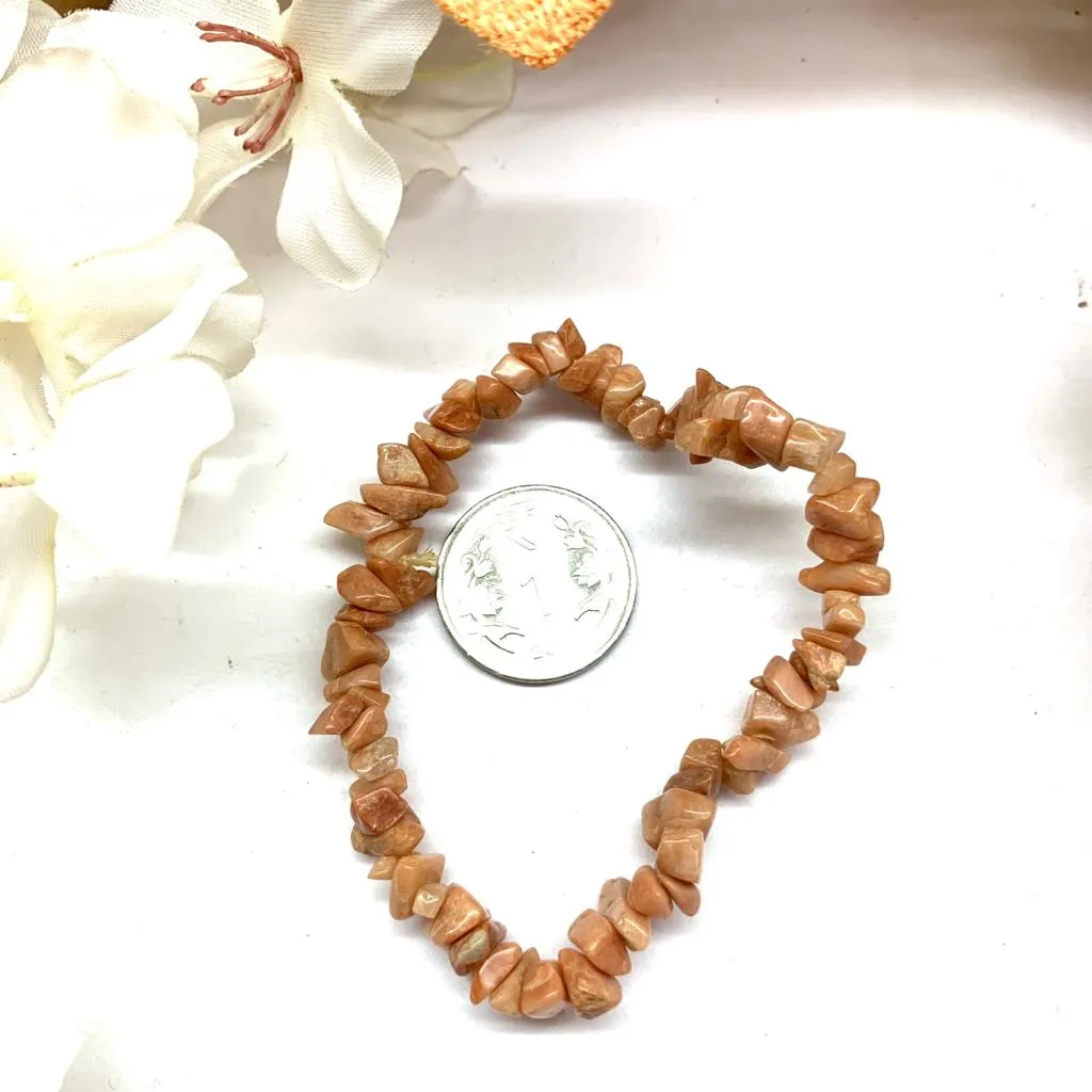 Peach Moonstone Bracelet