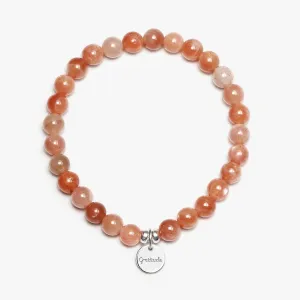 Peach Moonstone Crystal Gemstone Bracelet