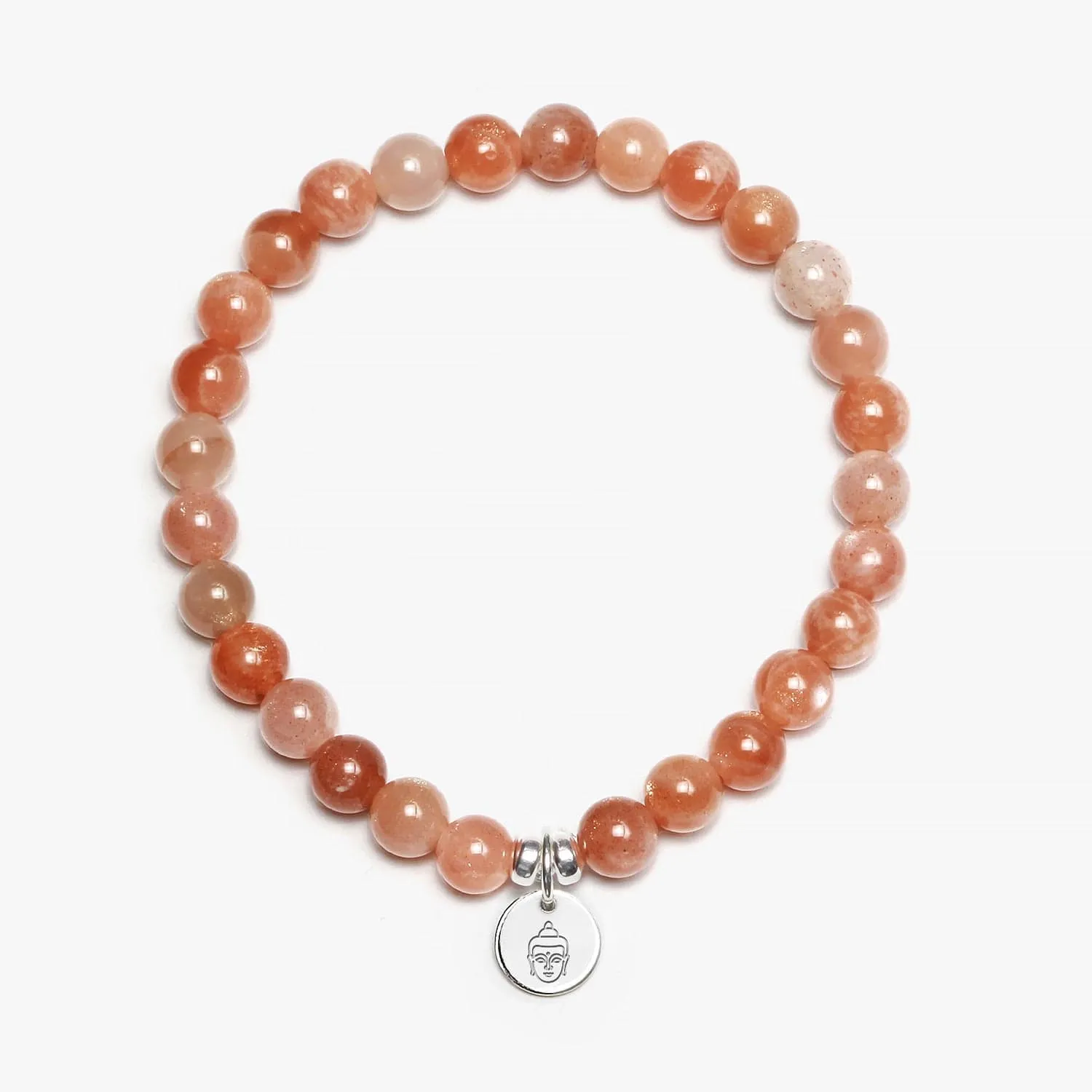 Peach Moonstone Crystal Gemstone Bracelet