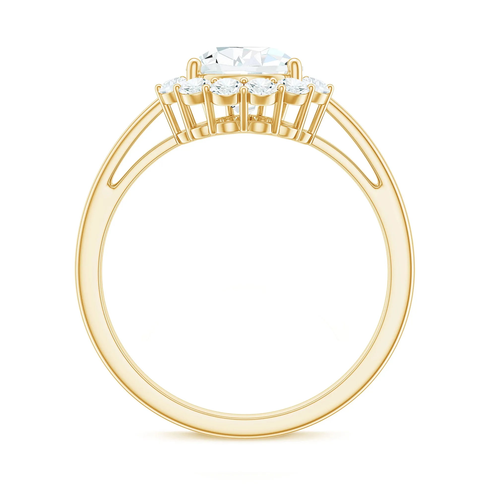 Pear Cut Moissanite Classic Engagement Ring