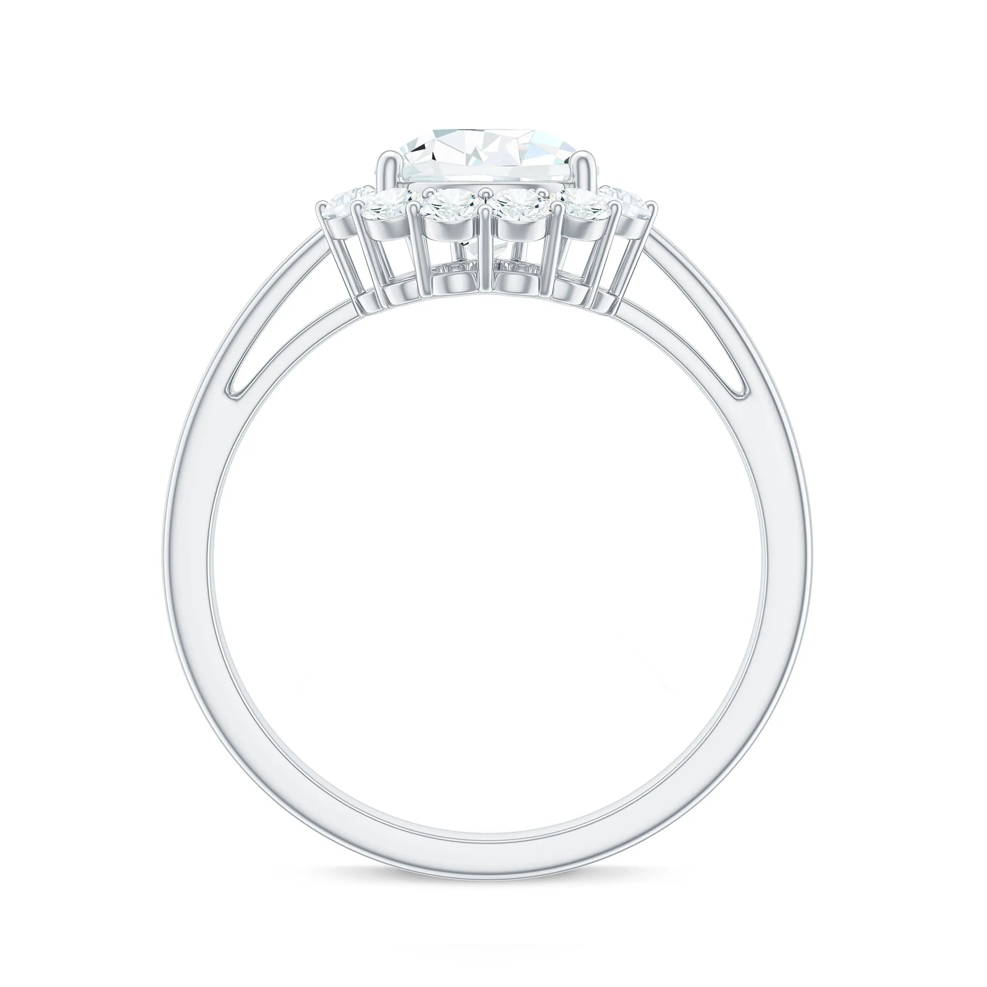 Pear Cut Moissanite Classic Engagement Ring