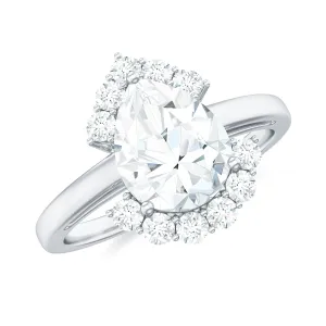Pear Cut Moissanite Classic Engagement Ring