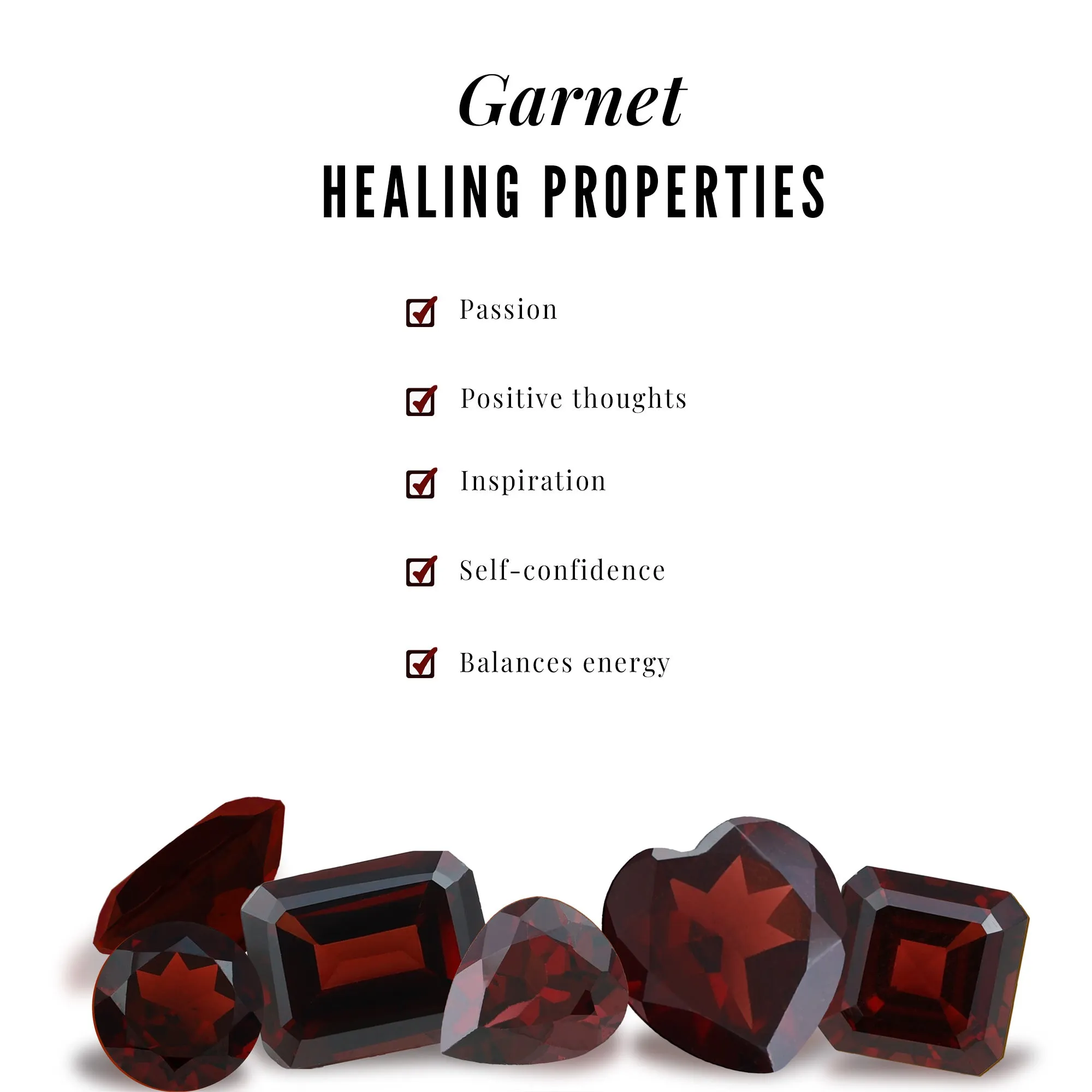Pear Cut Natural Garnet and Diamond Wedding Ring Set