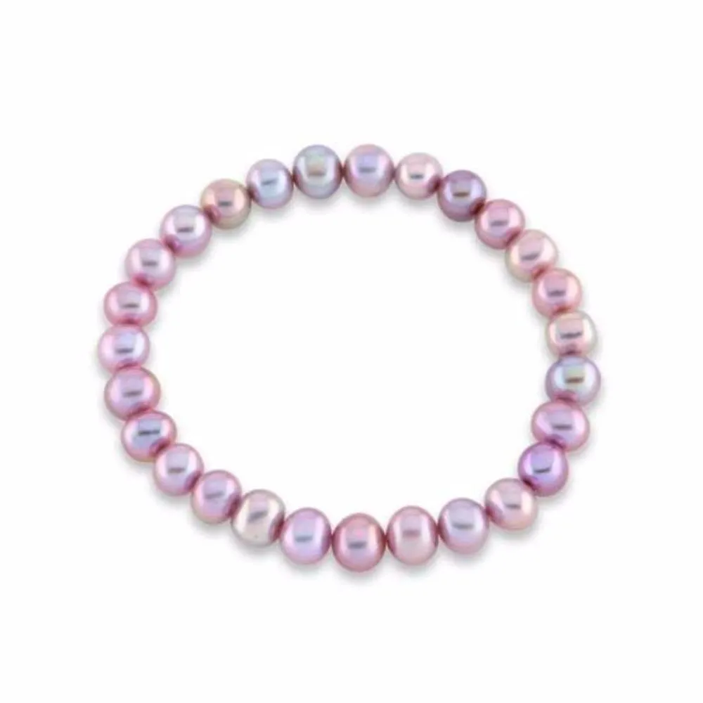 Pink 7-7.5mm freshwater pearl bracelet