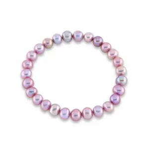 Pink 7-7.5mm freshwater pearl bracelet