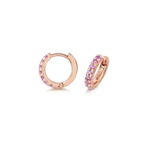 Pink Sapphire Huggies Earrings ED281RPS